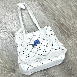 Detroit Lions White (color is oatmeal )Tote Bag with lions Logo
